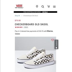 VANS checkerboard old skool shoes